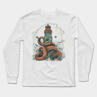 Cthulhu's Beacon - Lovecraftian Lighthouse Long Sleeve T-Shirt